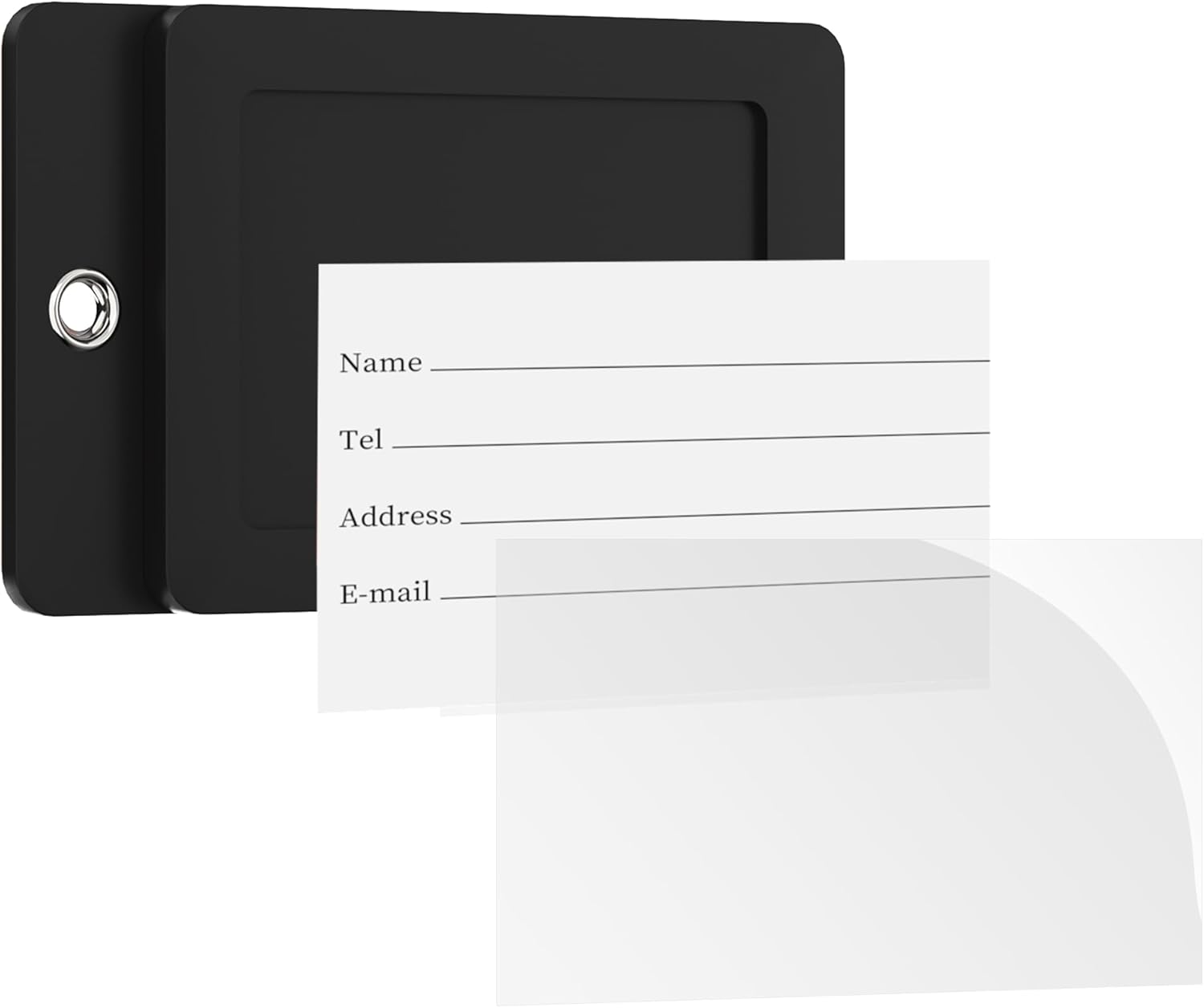 Gostwo 2 Pack Luggage Tags for Suitcases, 26 Initial Letter Travel Luggage Baggage Identification Labels ID Tag Fully Bendable Tags with Stainless Steel Loop (Black) (Letter A)