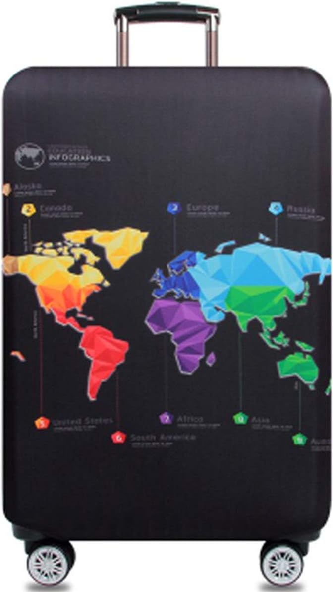 WUJIAONIAO Travel Luggage Cover Baggage Suitcase Protector Fit for 18-32 Inch Luggage (XL (for 29-32 inch luggage), map)