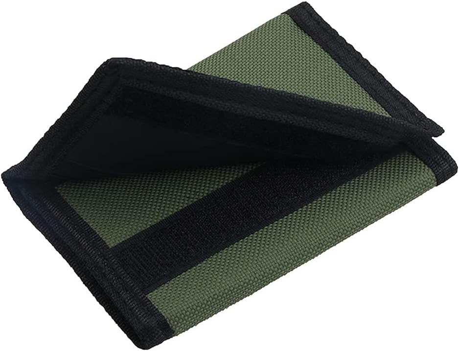 NEICY RFID Blocking Canvas Wallet for Men and Women - Camo Trifold Outdoor Sports Wallets with Magic Sticker for Teen Kids (Green)