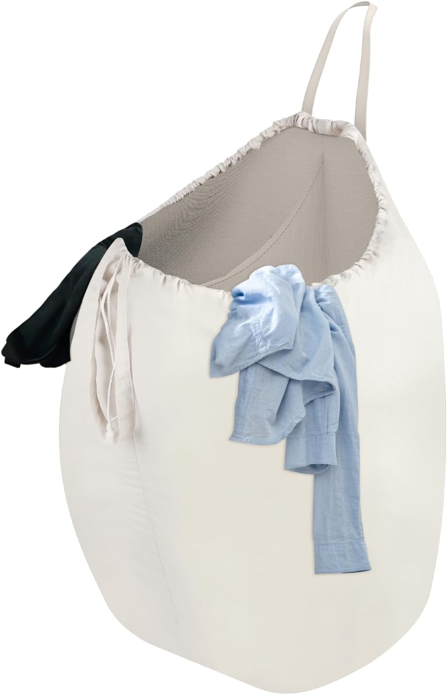 MCleanPin 87L Washable Laundry Bag with Handles, Travel Laundry Bag with Build in Divider, Beige with Divider