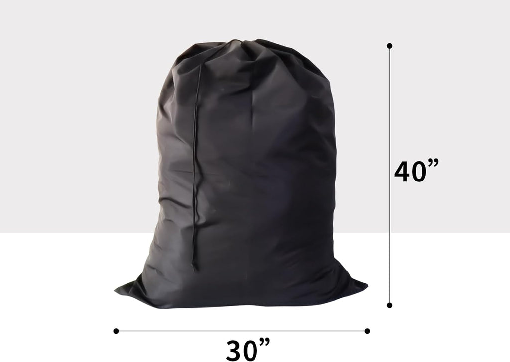 Extra Large Laundry Bag 3 Pack, Black, Travel Laundry Bags with Drawstring Closure, 30"x40", for college, dorm and apartment dwellers (3PCS Black)