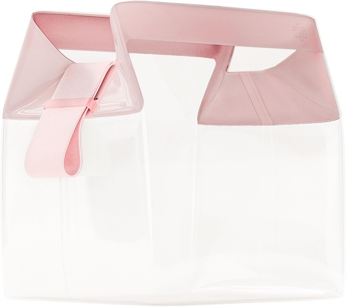 Cadence Parcel - Clear Kit with Magnetic Closure - Durable and Leak-Resistant Travel Toiletry Kit - Modular Design - Hygiene Bag for Travel Essentials - 2 Qt - Rose