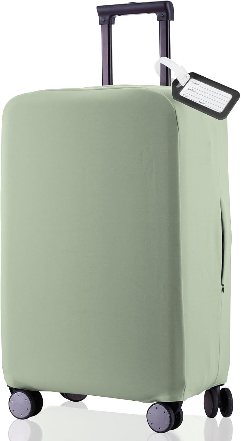 Travel Luggage Cover Suitcase Protector Scratch-Resistant Fit 19-31 Inch Suitcase, Not Included Suitcase (Cyan, 3XL(32-33inch))