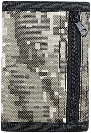 NEICY RFID Blocking Canvas Wallet for Men and Women - Camo Trifold Outdoor Sports Wallets with Magic Sticker for Teen Kids (Mosaic)
