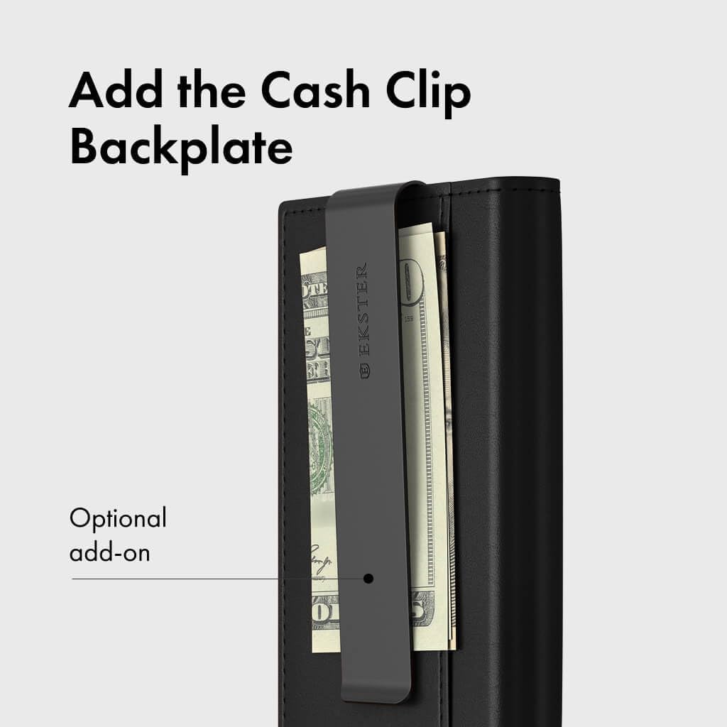 Ekster Men's Wallet PRO | RFID Blocking Parliament Leather Minimalist Wallet | Holds 14 Cards & Cash | Slim Cardholder for Men w/Push Button Designed for Quick Card Access | Black