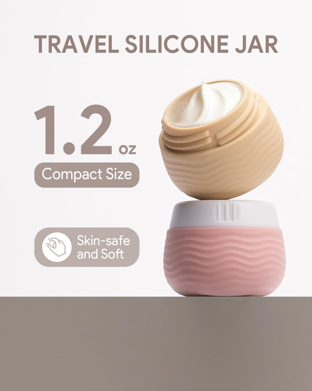 Lotour Travel Toiletry Bag for Women with Travel Size Silicone Containers Set, Hanging Toiletry Bag for toiletries, Cosmetic Bag Travel Organizer (White)