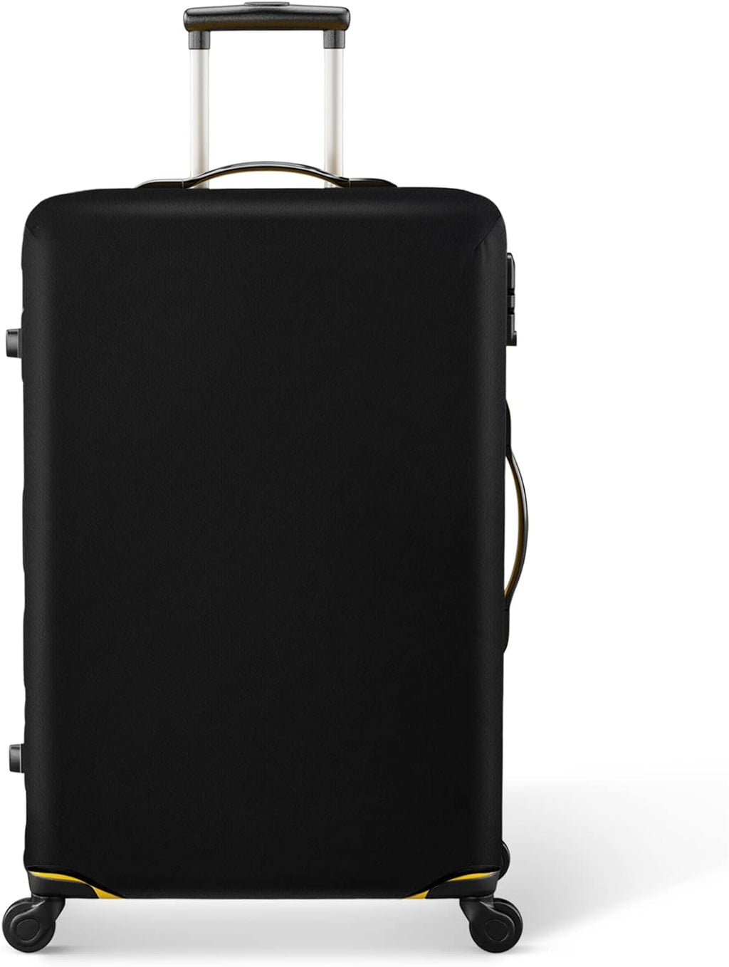 24 Inch PVC Luggage Protector Covers for TSA Approved Clear Suitcase Cover Protector Transparent Luggage Protective Cover Set (Black, Suitable for 23"-24")