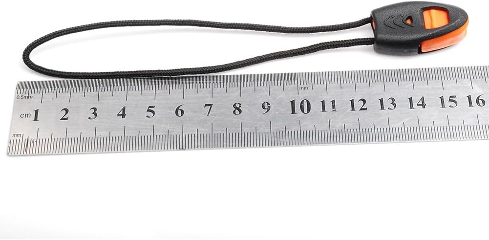 5 Pack Zipper Pull Whistles, Loud Emergency Survival Whistle for Kayak Canoe Fishing Lanyard Zipper Pull Cord Ends Lock Paracord Knife Outdoor Camp Hike Travel Kits