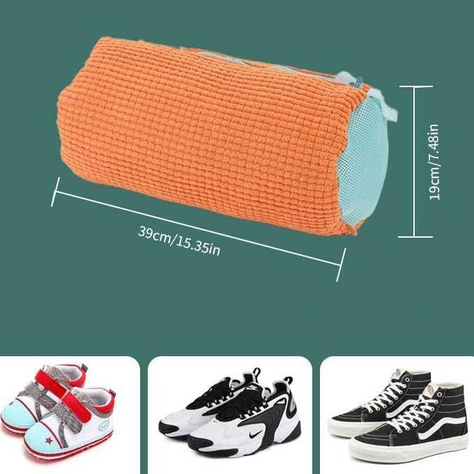 Shoe Cleaning Bag,Shoe Washing Bag For Washing Machine,Laundry Bag For Shoes,Fluffy Fibers 360° Wrap-Around Cleaning,Reusable Washer Shoe Bag, Ensure Deep Cleaning of The Shoes(Orange 2 pcs)