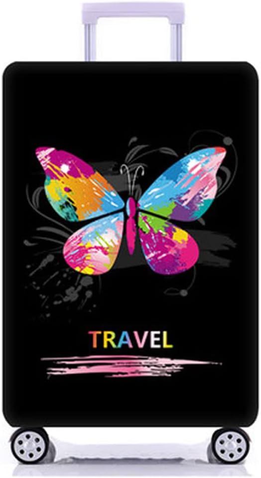 MosaiRudo Thicker Luggage Cover Elastic Suitcase Cover Protector Fits 18-32 Inch Suitcase Travel Accessories (Butterfly, M)