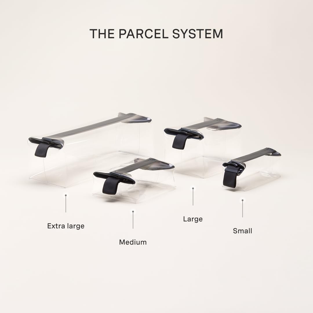 Cadence Parcel - Clear Kit with Magnetic Closure - Durable and Leak-Resistant Travel Toiletry Kit - Modular Design - Hygiene Bag for Travel Essentials - 4 Qt - Ink