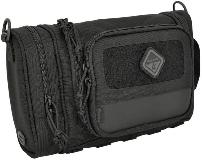 HAZARD 4 Reveille: Rugged Grooming Kit/Heavy-Duty Toiletry Bag - Black, 11.8 x 8.3 x 4.7 inches