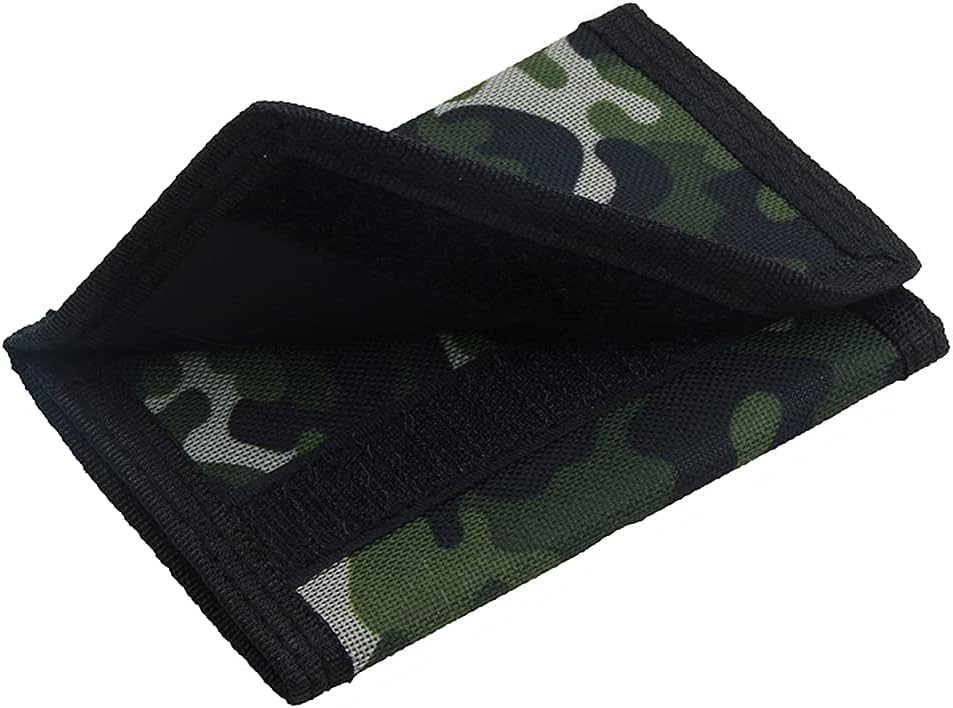 NEICY RFID Blocking Canvas Wallet for Men and Women - Camo Trifold Outdoor Sports Wallets with Magic Sticker for Teen Kids (Camo Green)