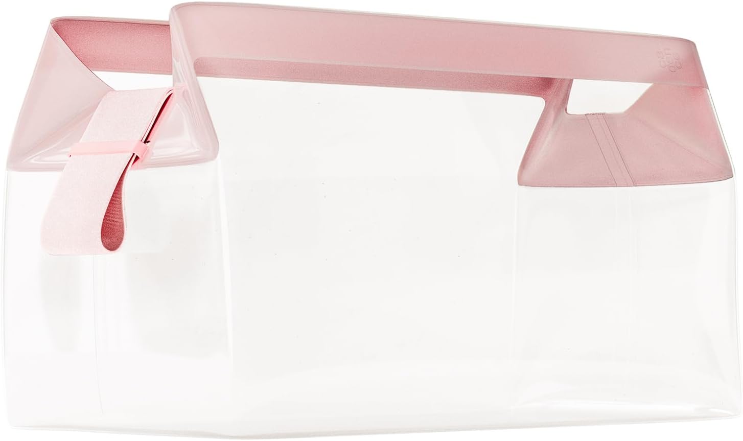Cadence Parcel - Clear Kit with Magnetic Closure - Durable and Leak-Resistant Travel Toiletry Kit - Modular Design - Hygiene Bag for Travel Essentials - 4 Qt - Rose