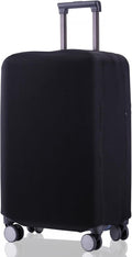 Travel Luggage Cover Suitcase Protector Scratch-Resistant Fit 19-31 Inch Suitcase, Not Included Suitcase (Black, S(19-21inch))