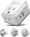 Ceptics Israel, Jordan Power Plug Adapter Travel, 20W PD & QC, Safe Dual USB & USB-C 3.1A -2 USA Socket - Use in Jerusalem, Palestine, UAE - Includes Type H, Type C, Type G Swadapt Attachments