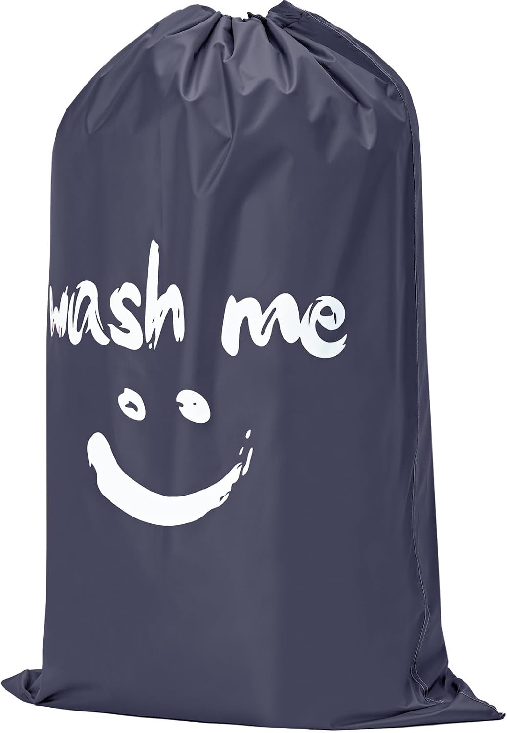 HOMEST XL Wash Me Travel Laundry Bag, Dirty Clothes Organizer, Large Enough to Hold 4 Loads of Garments, Easy Fit a Hamper or Clothing Basket, Grey