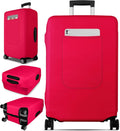 Slohif Luggage Cover for Suitcase Tsa Approved Protector - Luggage Sleeve Suit Case Cover Travel Stretch Large Baggage Case Protective Washable Fit 22-24 Inch Wine Red