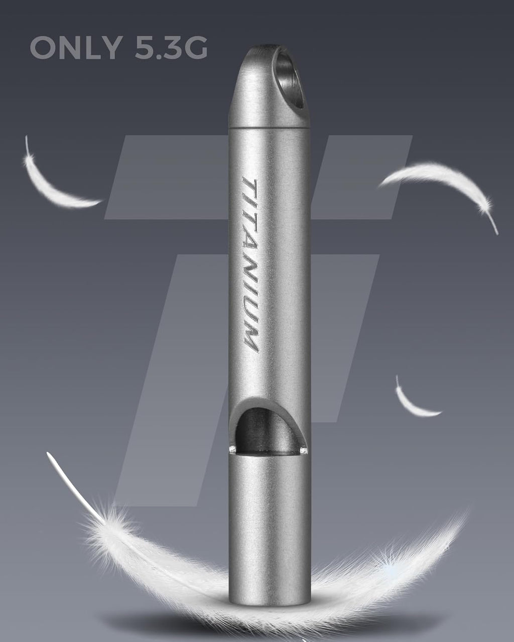 Titanium Emergency Whistle, Survival Safety Whistles for Coaches,Dog Training,Hiking, Life Saving-Loud up to 120db