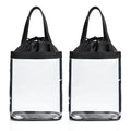 Clear Makeup Bags, TSA Approved Toiletry Bag for Traveling, Clear Travel Bag for Toiletries, Waterproof Transparent Cosmetics Bag Organizer for Women Men, Carry on Airport Airline Compliant Bag (2PCS)