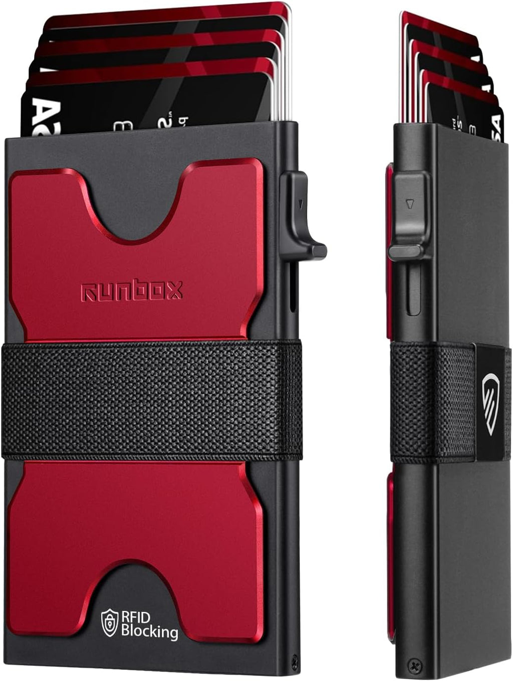 Mens Business Card Holder, Slim Card Wallet for Men and Women, Minimalist RFID Blocking Wallet with Pop-Up Function, Thin Design, Metal Cases Holds 6+6 Cards, Gifts for Men, Men's Accessories