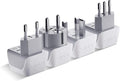 Ceptics European Plug Adapter 4 Pack Set, USA to Europe, Italy, Germany, England, Spain, Italy, Iceland, France (Type C, E/F, G, L) - for Your Cell Phones, Tablets, iPhone, Camera (CT-EU-4SET)