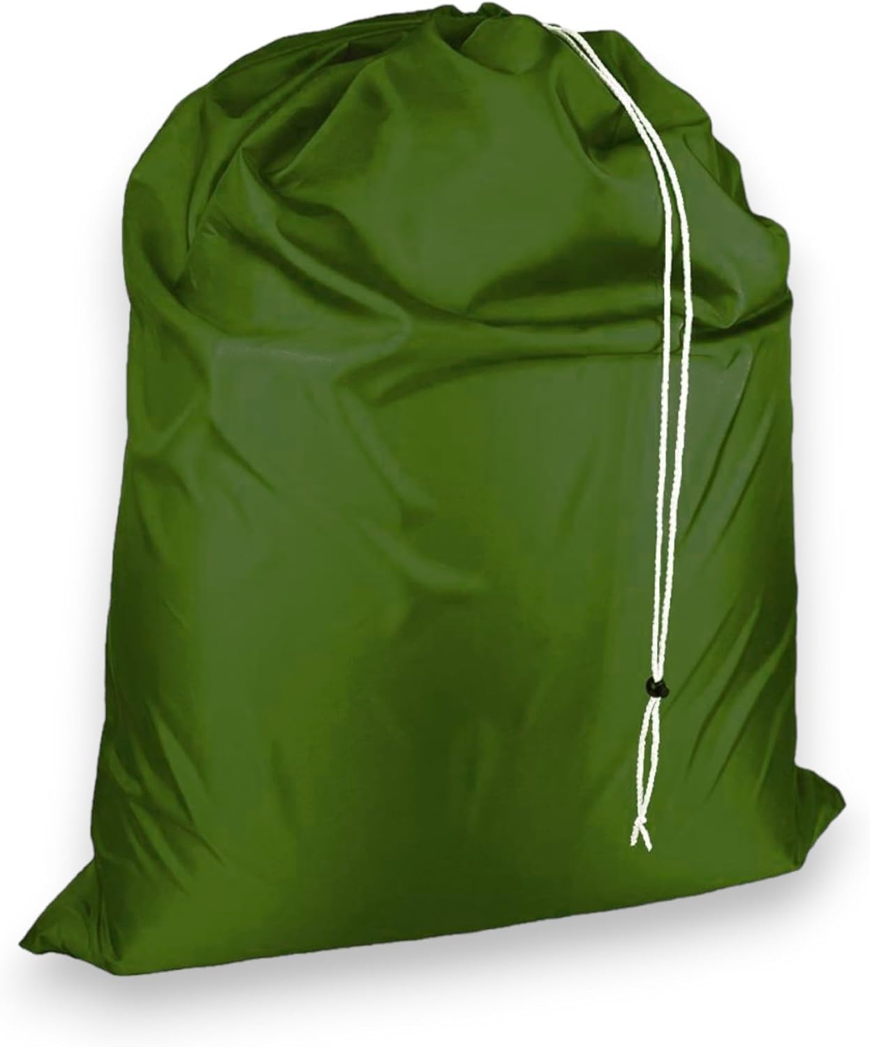 Laundry Bag with Locking Closure Drawstring – Extra Large Heavy Duty 100% Nylon, Large & Foldable Clothes Sack – Lightweight Dirty Laundry Organizer for Travel, Dorm, Gym – L 40" x H 50" (ARMY GREEN)