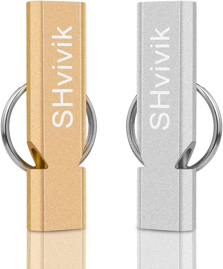 Emergency Whistle, 2PCS Premium Safety Survival Whistles with Lanyard Keychain, High Pitch Double Tubes for Outdoor Hiking Camping Hunting Fishing Boating