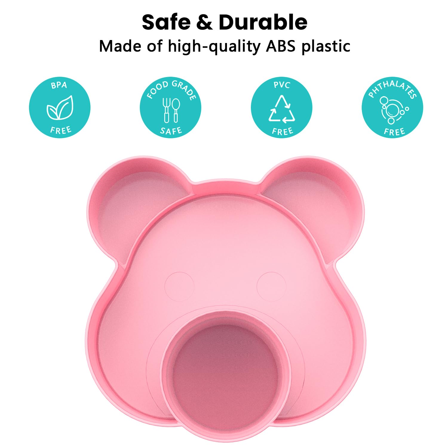 BlueOrigin Car Seat Snack Tray - Travel Tray for Kids Car Seat, Stroller, Booster and Anywhere with a Cup Holder, Toddler Road Trip Essentials Food Plate for Snacks, Toys, Entertainment (Pink)