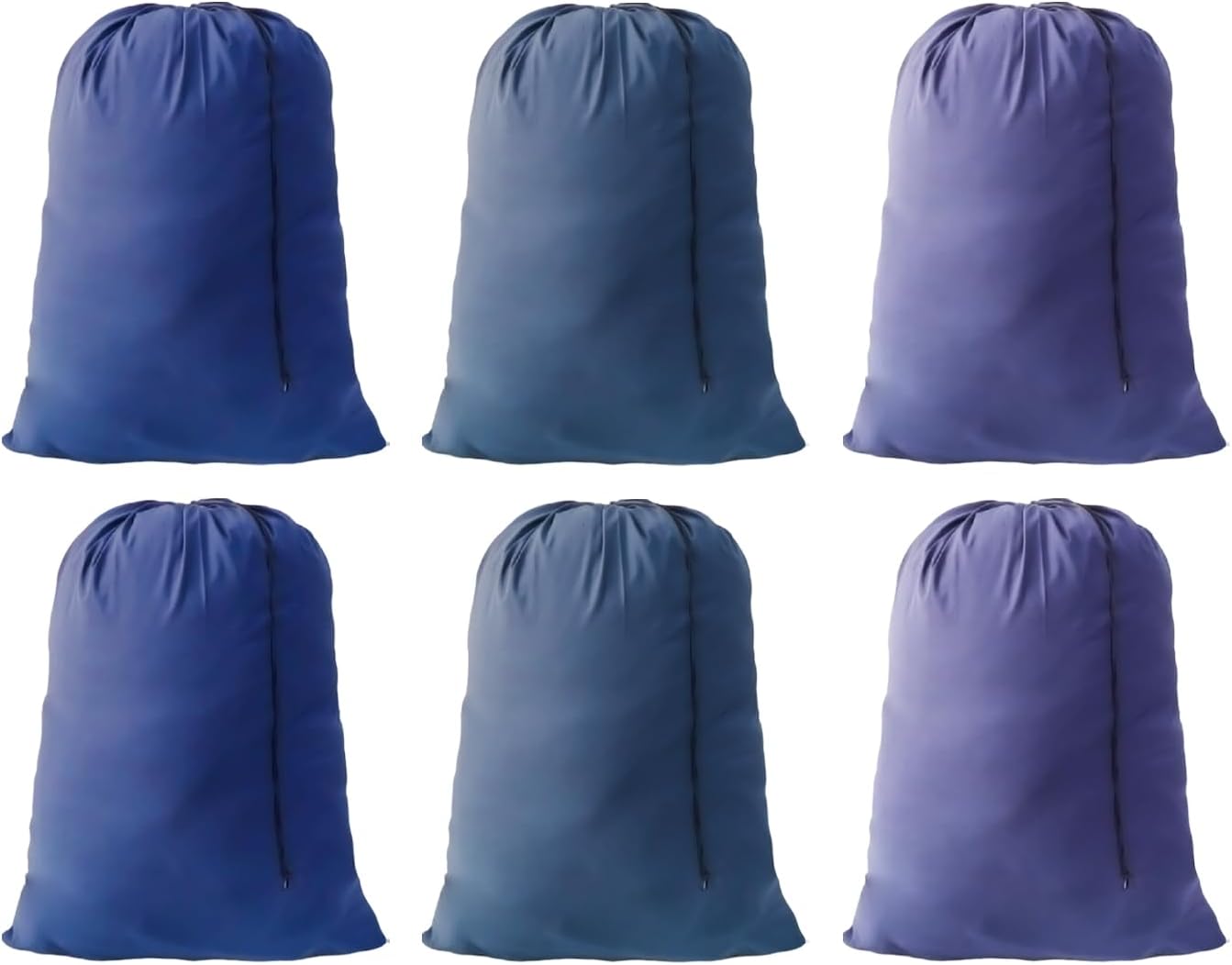 Extra Large Laundry Bag Travel Laundry Bags with Drawstring Closure, 30"x40" Machine Washable Dirty Clothes Organizer for college, dorm and apartment dwellers (6 Pcs Blue)