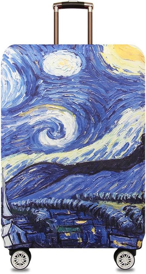 MosaiRudo Thicker Luggage Cover Elastic Suitcase Cover Protector Fits 18-32 Inch Suitcase Travel Accessories (Starry Sky, S)
