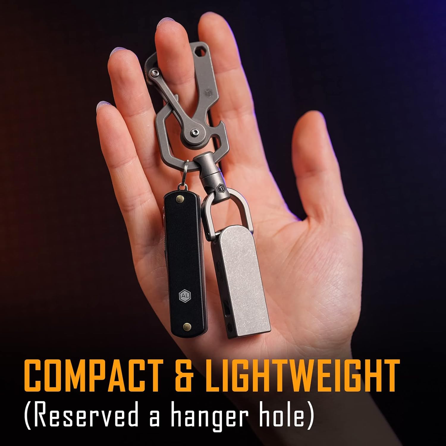 KeyUnity Titanium Emergency Whistle with Metal Lanyard, 120dB+, One-Piece Outdoor Survival Whistle, Ultra-Light, Rustproof