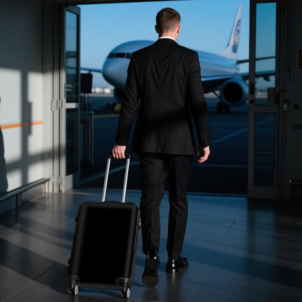 WUJIAONIAO Travel Luggage Cover Baggage Suitcase Cover Protector Skins 18-32 Inch (Pure Black, XL (for 29-32 inch luggage))