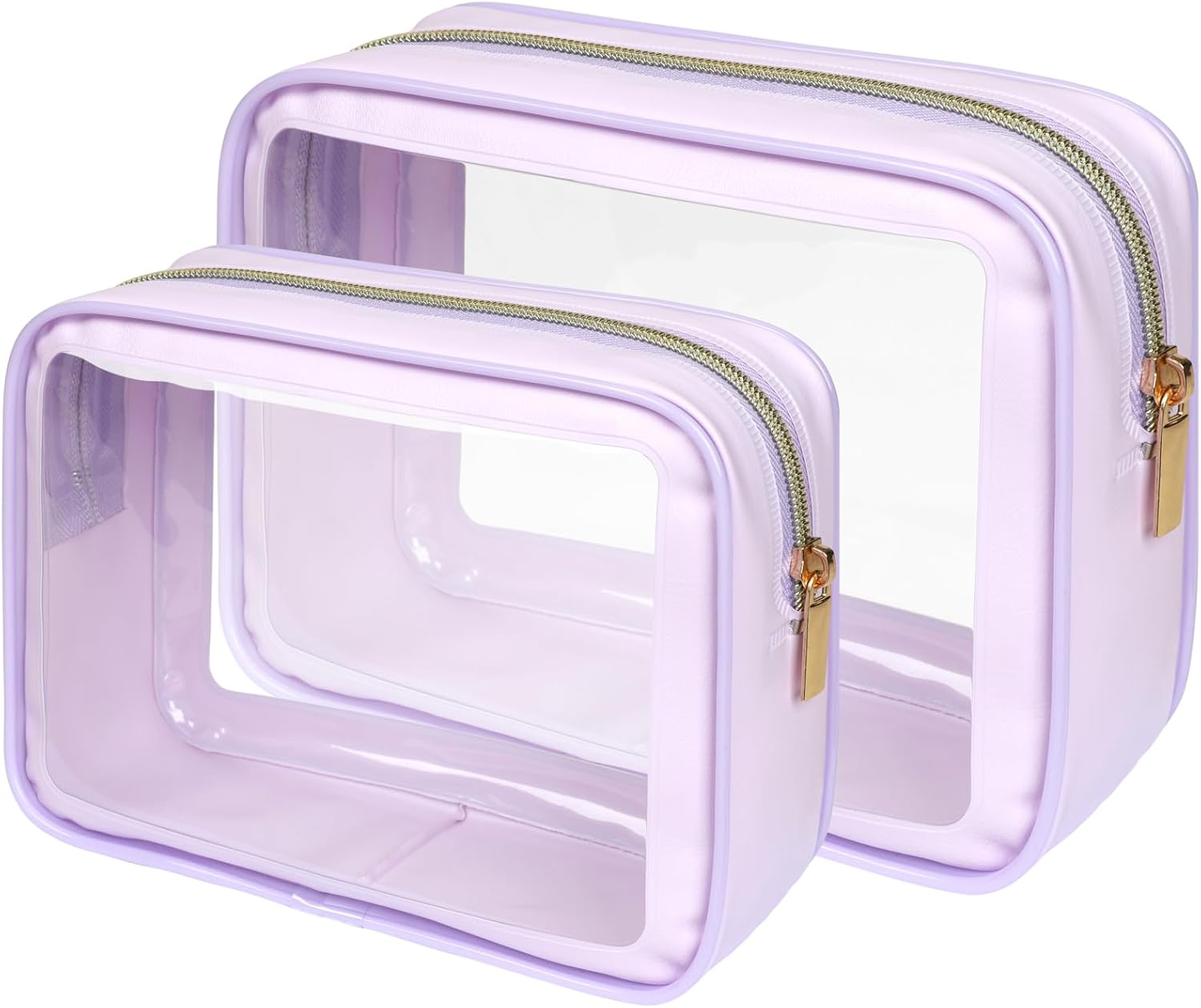 PACKISM TSA Approved Toiletry Bag - Upgrade Color-Edged Clear Makeup Bags, Clear Toiletry Bags For Traveling Fits Various Storage Needs