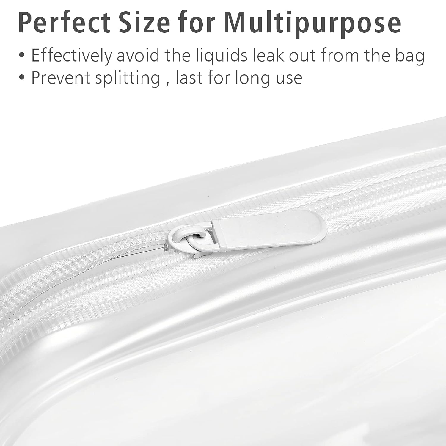 PACKISM Clear Toiletry Bag - 3 Pack TSA Approved Toiletry Bag Quart Size Bag, Travel Makeup Cosmetic Bag for Women, Carry on Airport Airline Compliant Bag, White