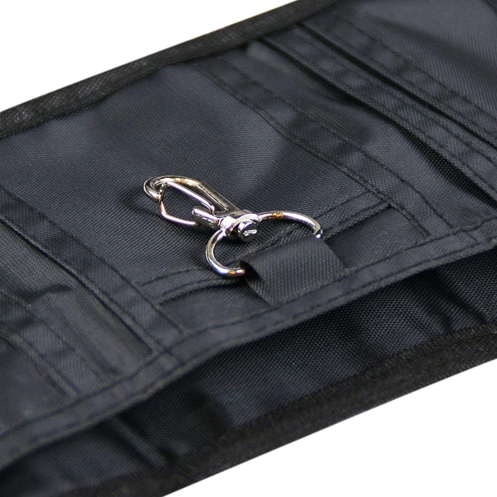 NEICY RFID Blocking Canvas Wallet for Men and Women - Camo Trifold Outdoor Sports Wallets with Magic Sticker for Teen Kids (Black)