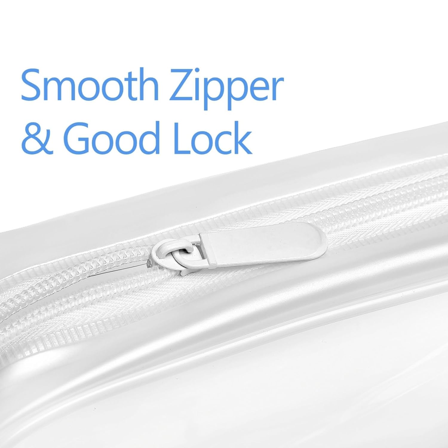 PACKISM Clear Makeup Bags - 2 Pack Quart Size Travel Bag TSA Approved Clear Travel Bags for Toiletries,Cosmetic Bags Carry onToiletry Bag TSA Approved Toiletry Bags, White