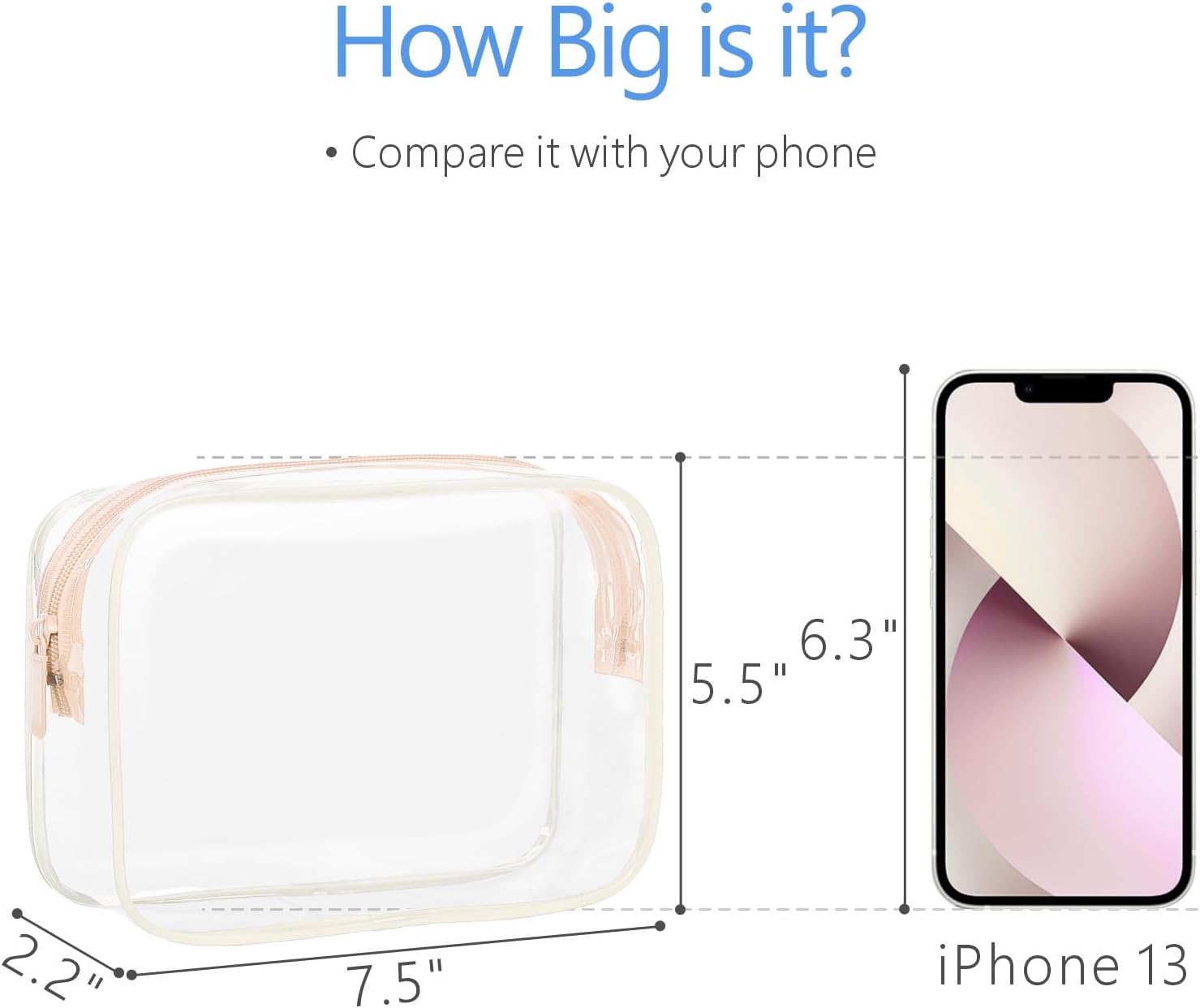 PACKISM Clear Toiletry Bag - 3 Pack TSA Approved Toiletry Bag Quart Size Bag, Travel Makeup Cosmetic Bag for Women, Carry on Airport Airline Compliant Bag, Blue-Purple-Pink