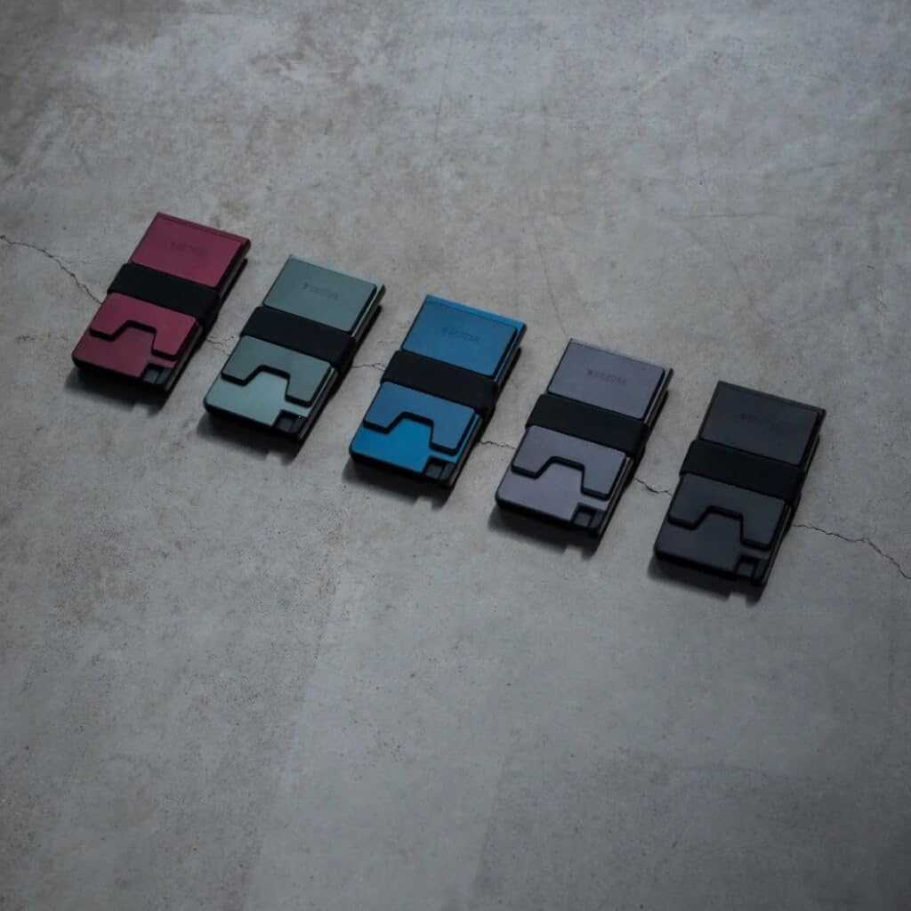 Ekster - Aluminum Cardholder Pro Wallet - All-Metal Aluminum Wallet for Men - Fits 7 Cards, RFID Blocking Layer, Ultra-Thin, Minimalist, Push Button, Card Access, Expandable, Trackable (Jet Black)