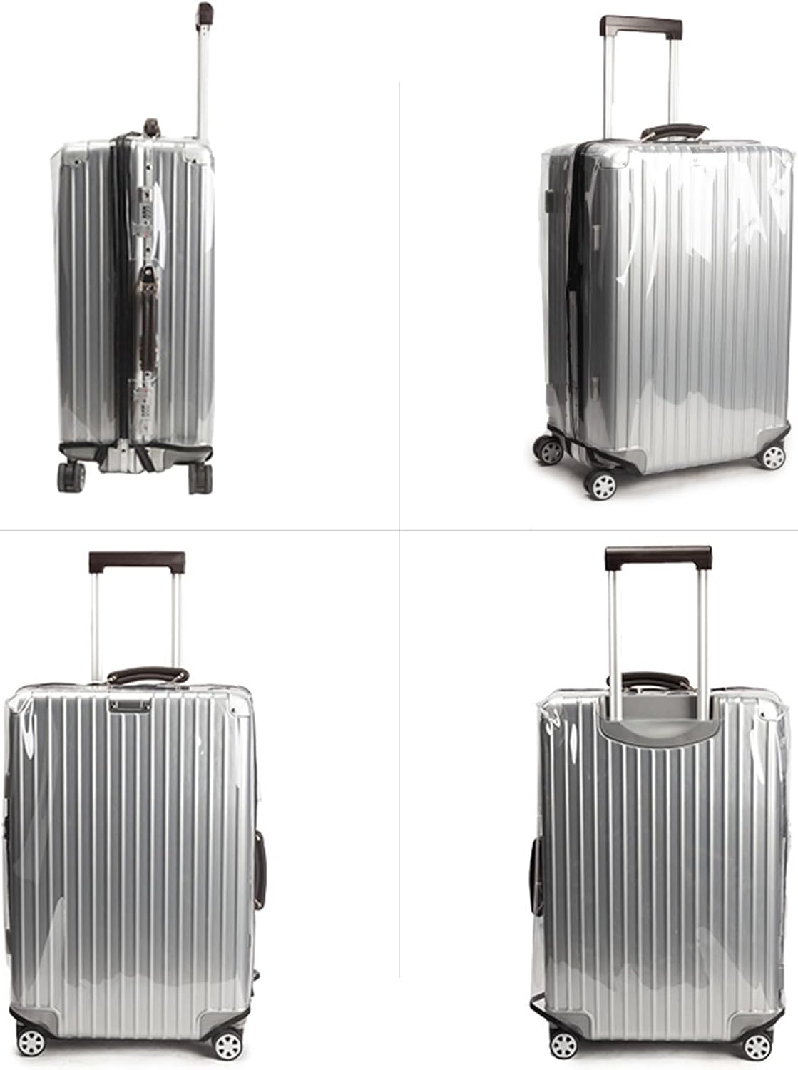 Transparent PVC Suitcase Cover, No Disassembly Required Clear Luggage Protector Suitcase Cover