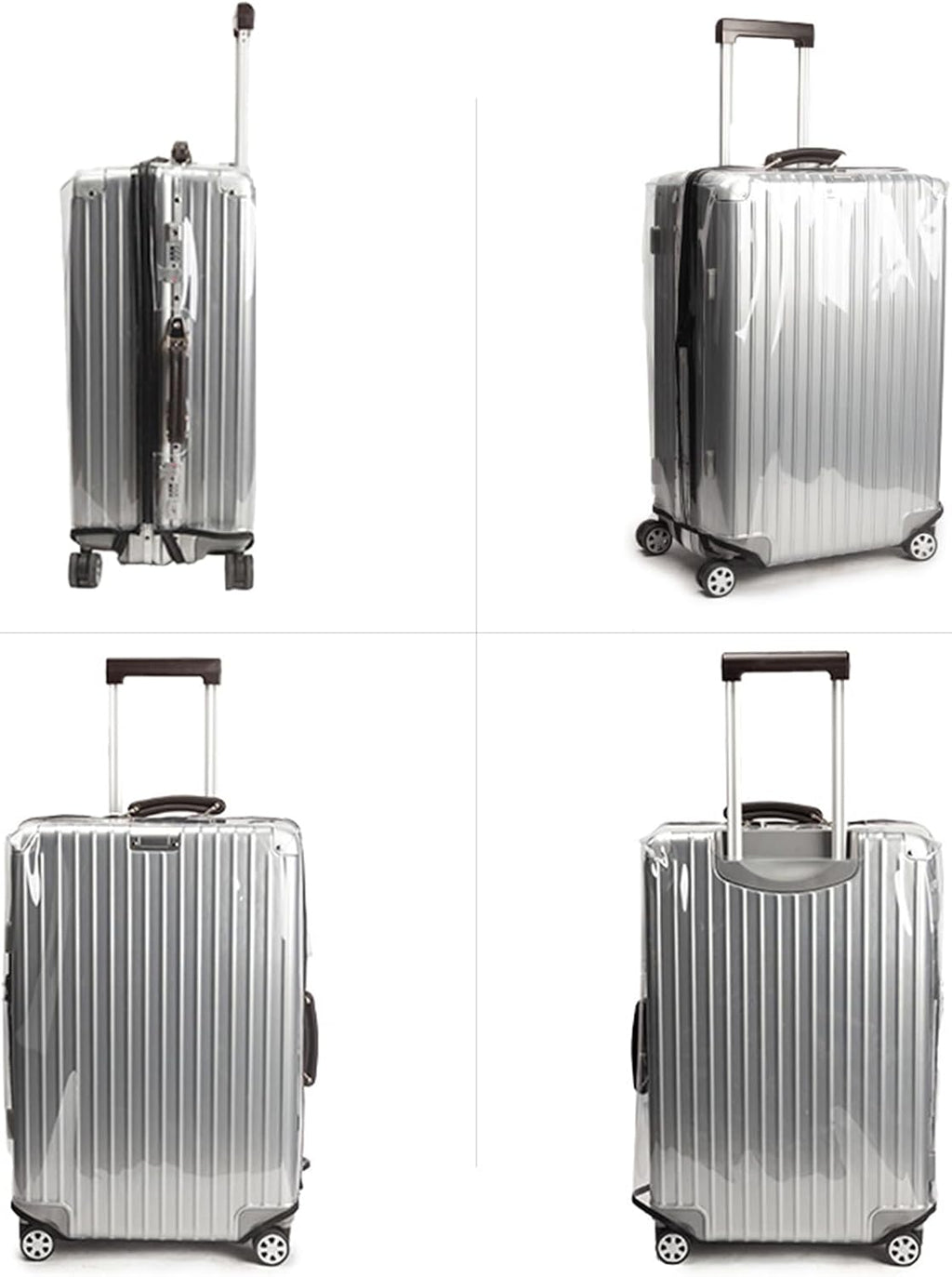 Transparent PVC Suitcase Cover, No Disassembly Required Clear Luggage Protector Suitcase Cover