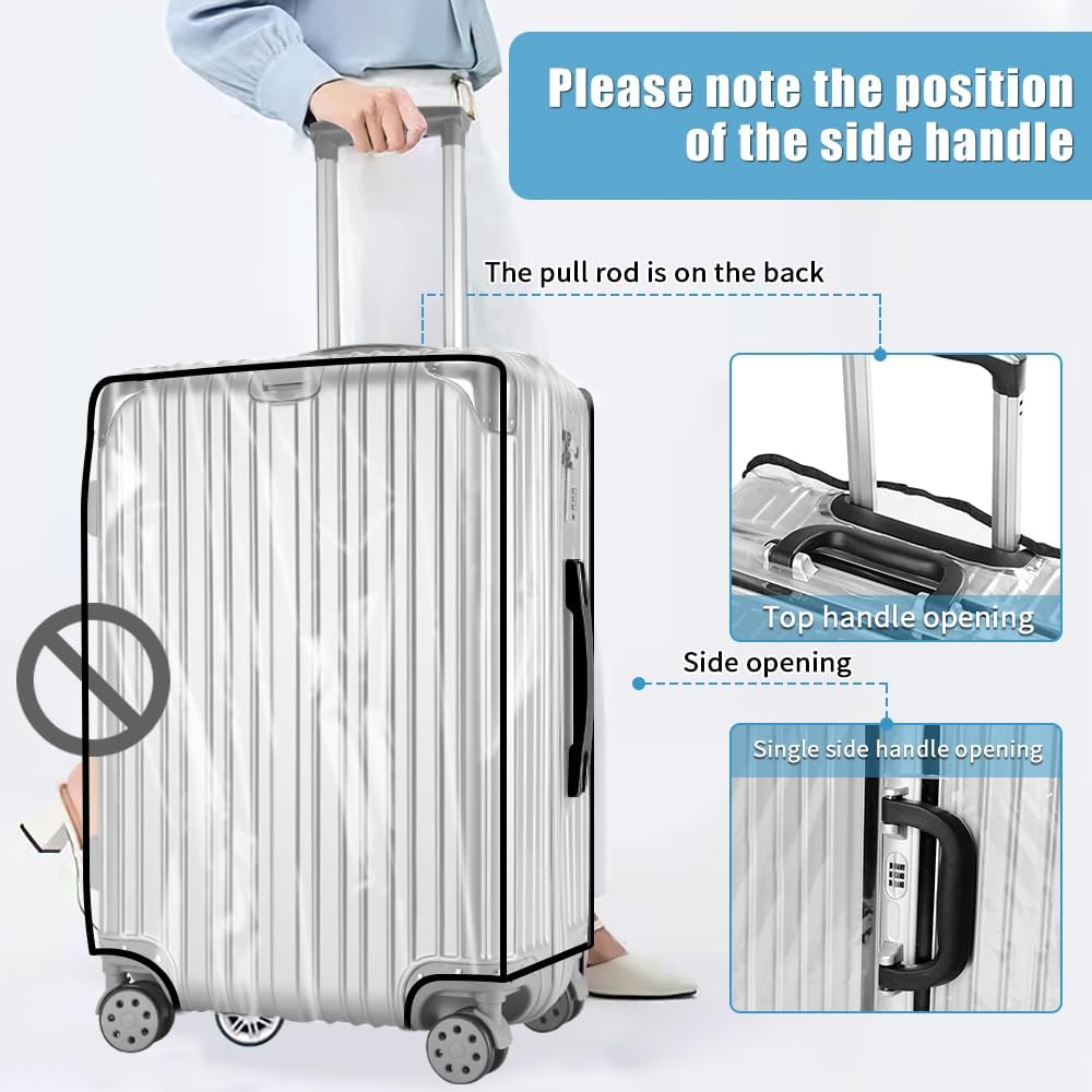 Yotako Clear PVC Suitcase Cover Protectors 28 Inch Luggage Cover for Wheeled Suitcase 28''