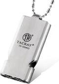 TACRAY Emergency Whistles Lifeguard Safety Whistle with Neck Chain and Keychain for Outdoor Camping Hiking