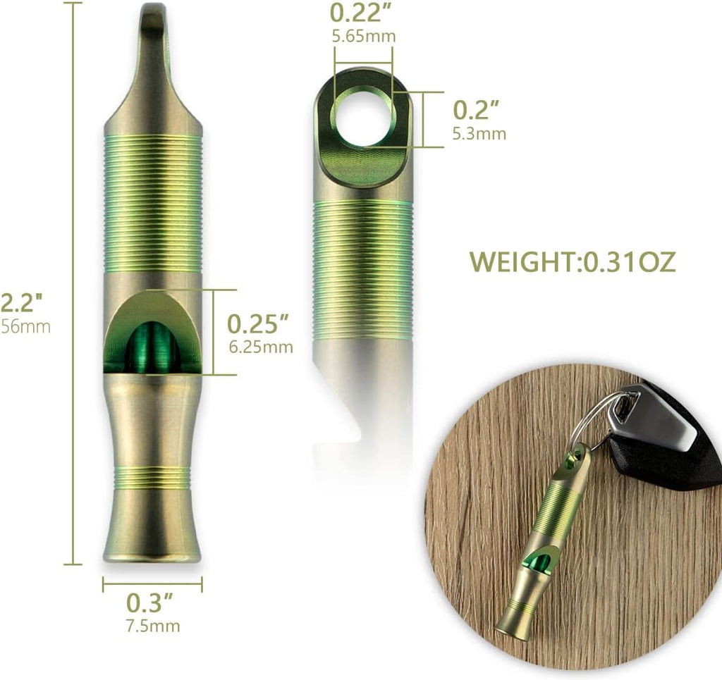 WeKnife Emergency Whistle Survival Loud, Titanium Outdoor Safety Whistle Survival Shrill Loud Blast with Paracord for Kayak, Life Vest, Jacket, Boating, Fishing,Camping, Hiking, Hunting, Coyote