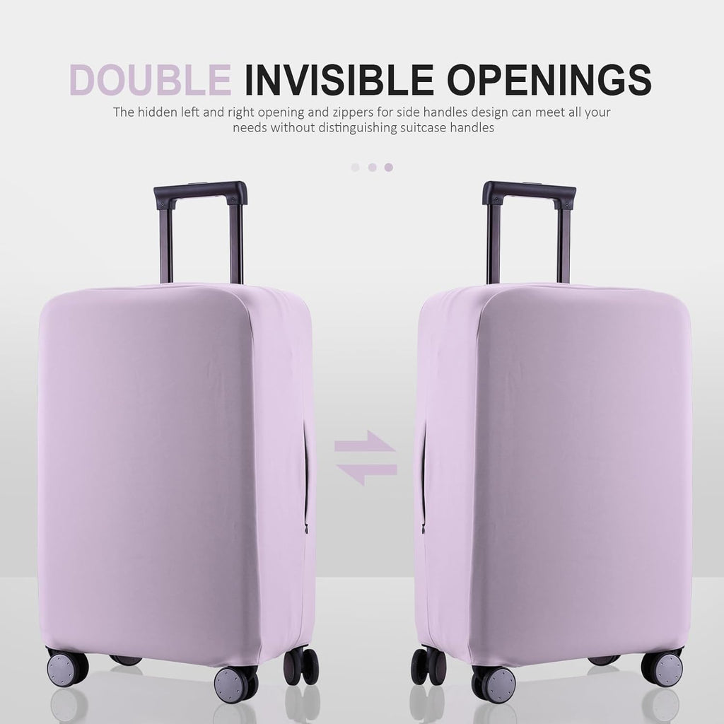 Travel Luggage Cover Suitcase Protector Scratch-Resistant Fit 19-31 Inch Suitcase, Not Included Suitcase (Lavender Purple, XL(28-29 inch))