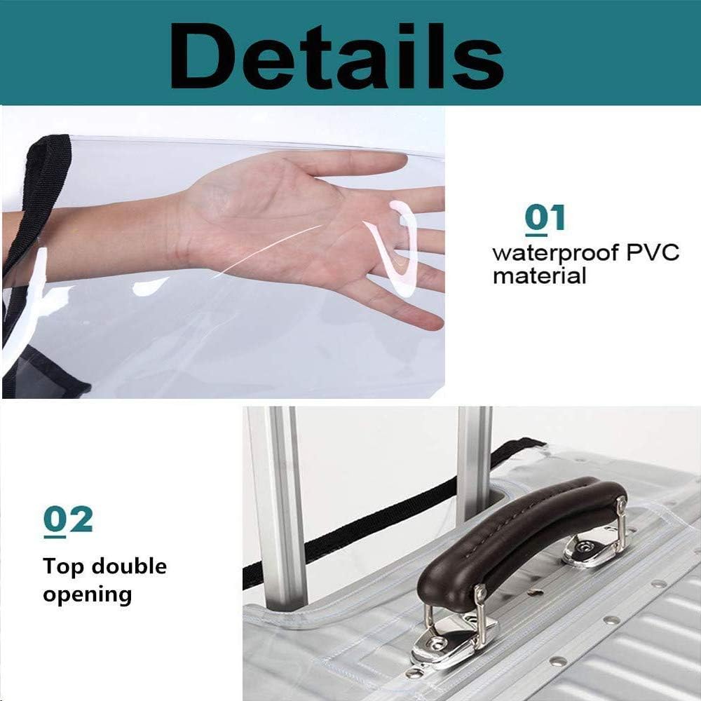 JenKin Luggage Protector Suitcase Cover PVC Waterproof Travel Suitcase Fits Most 20" to 30"(28")