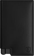 Ekster Men's Wallet PRO | RFID Blocking Parliament Leather Minimalist Wallet | Holds 14 Cards & Cash | Slim Cardholder for Men w/Push Button Designed for Quick Card Access | Black
