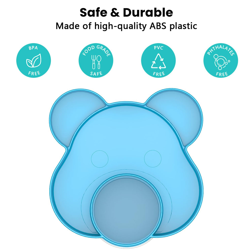 BlueOrigin Car Seat Snack Tray - Travel Tray for Kids Car Seat, Stroller, Booster and Anywhere with a Cup Holder, Toddler Road Trip Essentials Food Plate for Snacks, Toys, Entertainment (Blue)