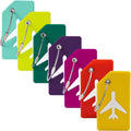 7 Pack Silicone Luggage Tag Travel Suitcase Tags with Name ID Card Perfect to Quickly Spot Baggage Handbag (Colorful)