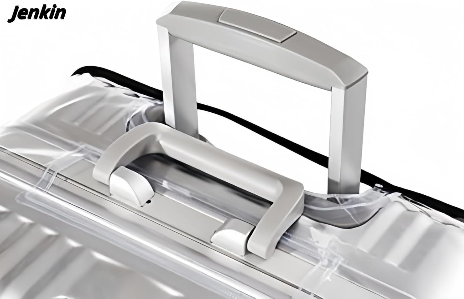 JenKin Luggage Protector Suitcase Cover PVC Waterproof Travel Suitcase Fits Most 20" to 30" (20" (13.8" L x 9.1" W x 20.9" H))